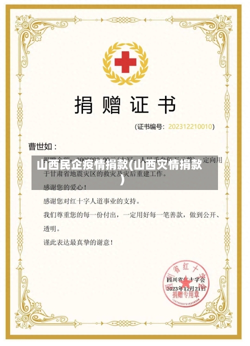 山西民企疫情捐款(山西灾情捐款)