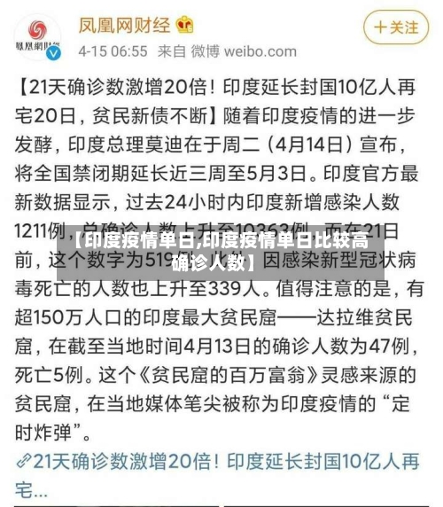 【印度疫情单日,印度疫情单日比较高确诊人数】-第2张图片