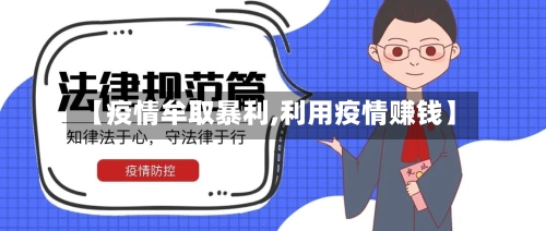 【疫情牟取暴利,利用疫情赚钱】-第2张图片