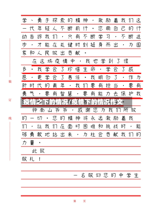 疫情之下的情况/疫情下的情况作文