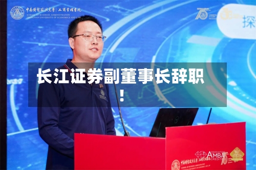 长江证券副董事长辞职!-第3张图片