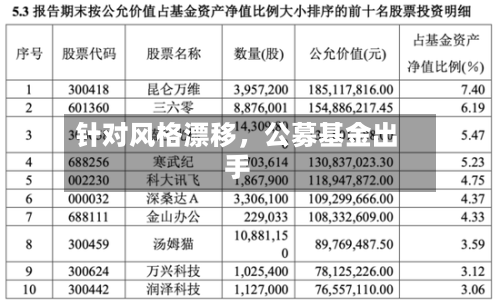 针对风格漂移	，公募基金出手-第2张图片