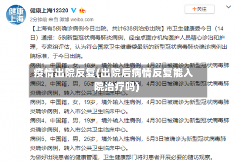 疫情出院反复(出院后病情反复能入院治疗吗)-第3张图片