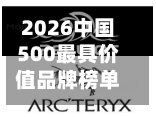 2026中国500最具价值品牌榜单出炉，30多个纺织服装品牌上榜-第2张图片