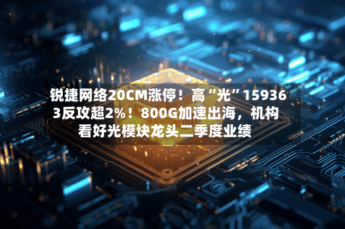 锐捷网络20CM涨停！高“光”159363反攻超2%！800G加速出海，机构看好光模块龙头二季度业绩-第3张图片