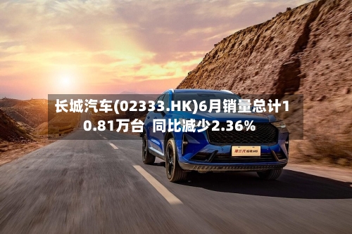 长城汽车(02333.HK)6月销量总计10.81万台  同比减少2.36%