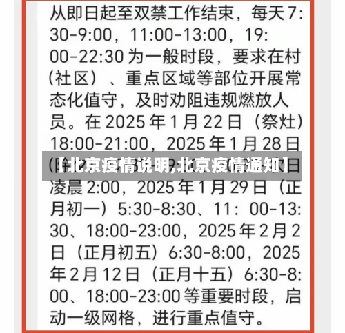 【北京疫情说明,北京疫情通知】