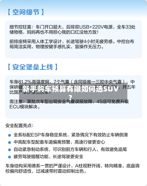 新手购车预算有限如何选SUV？-第2张图片