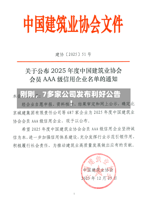 刚刚，7多家公司发布利好公告！-第2张图片