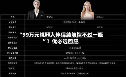 “99万元机器人伴侣续航撑不过一晚”？优必选回应-第2张图片