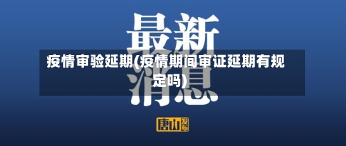 疫情审验延期(疫情期间审证延期有规定吗)-第2张图片