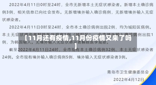 【11月还有疫情,11月份疫情又来了吗】-第3张图片
