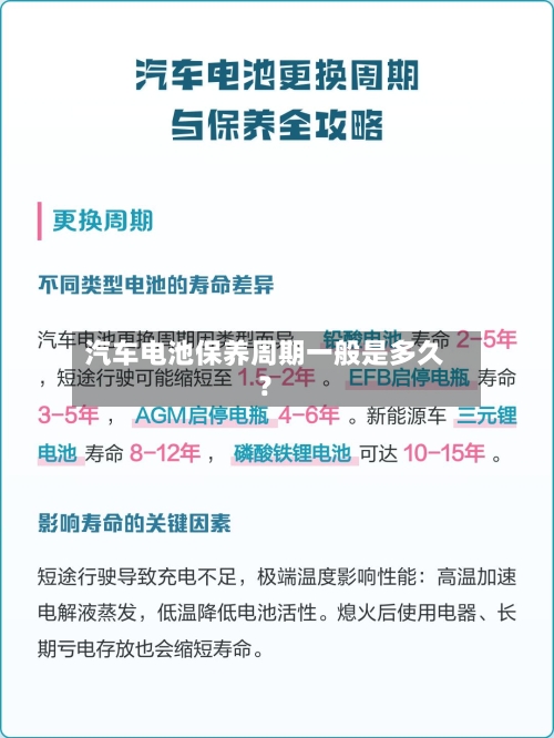 汽车电池保养周期一般是多久？-第3张图片
