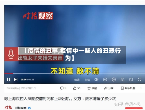 【疫情的丑事,疫情中一些人的丑恶行为】-第3张图片