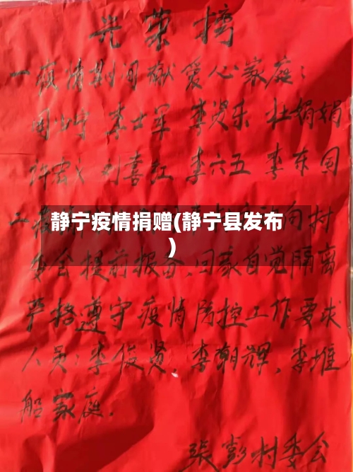 静宁疫情捐赠(静宁县发布)