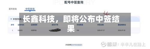 长鑫科技	，即将公布中签结果-第3张图片