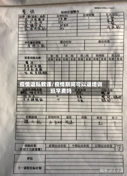 疫情退私教课/疫情期间可以退培训班学费吗