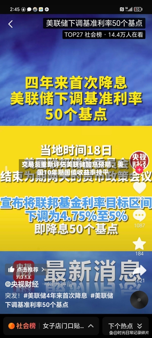 交易员重新评估美联储加息预期	，美国10年期国债收益率持平-第3张图片