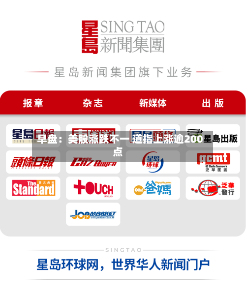 早盘：美股涨跌不一 道指上涨逾200点-第3张图片