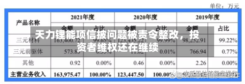 天力锂能项信披问题被责令整改，投资者维权还在继续-第2张图片