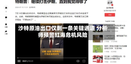 沙特原油出口仅剩一条关键通道 分析师预警红海危机风险-第2张图片