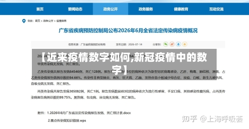 【近来疫情数字如何,新冠疫情中的数字】