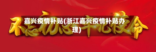 嘉兴疫情补贴(浙江嘉兴疫情补贴办理)-第2张图片