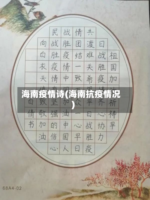 海南疫情诗(海南抗疫情况)