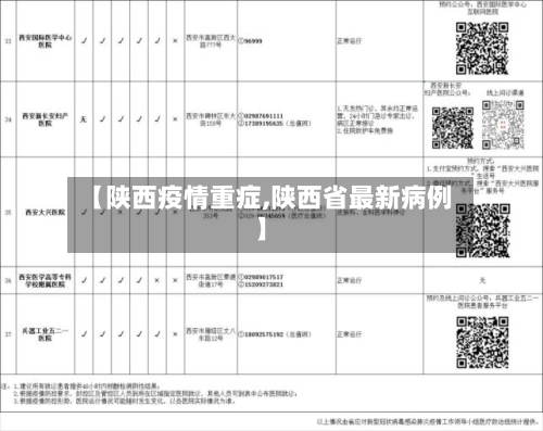 【陕西疫情重症,陕西省最新病例】