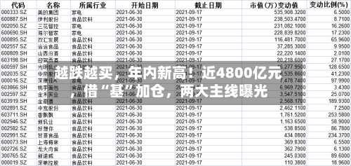 越跌越买，年内新高！近4800亿元	，借“基”加仓，两大主线曝光-第3张图片