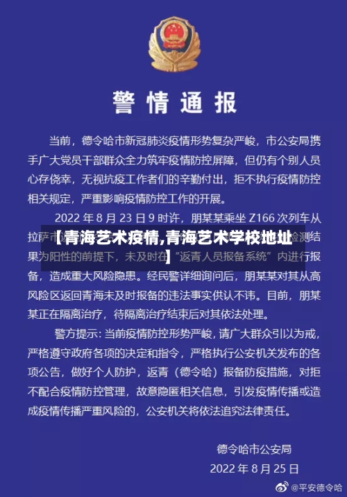 【青海艺术疫情,青海艺术学校地址】