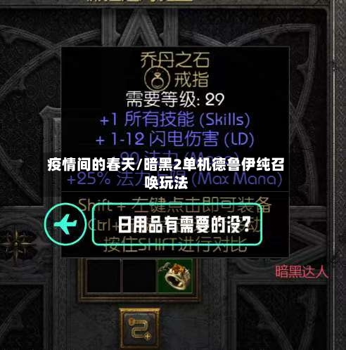 疫情间的春天/暗黑2单机德鲁伊纯召唤玩法-第2张图片