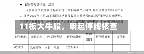 11板大牛股，明起停牌核查-第3张图片