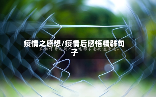疫情之感想/疫情后感悟精辟句子-第2张图片