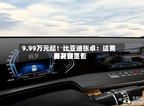 9.99万元起！比亚迪张卓：这费用，友商是否要开会了？-第3张图片