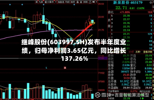 继峰股份(603997.SH)发布半年度业绩	，归母净利润3.65亿元，同比增长137.26%-第2张图片