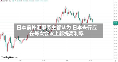日本前外汇事务主管认为 日本央行应在每次会议上都提高利率-第3张图片