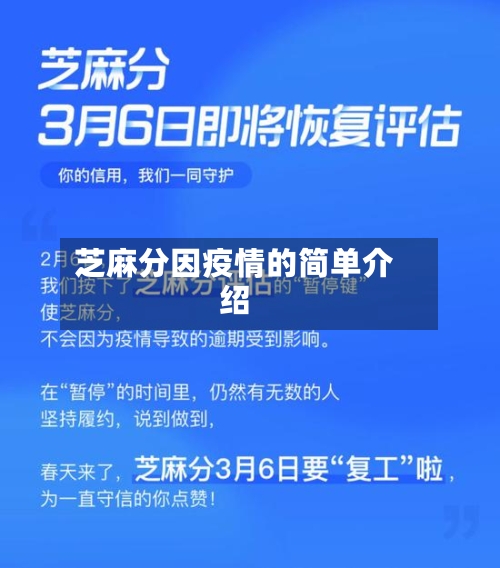 芝麻分因疫情的简单介绍-第2张图片