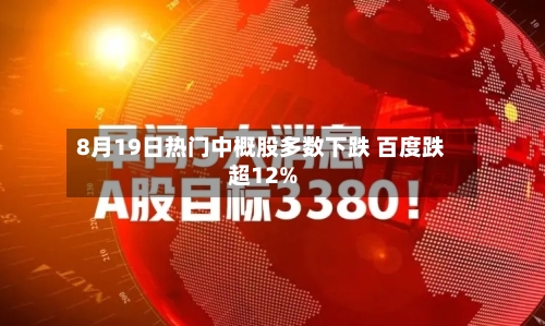 8月19日热门中概股多数下跌 百度跌超12%