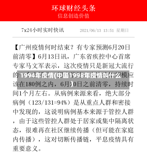 1994年疫情(中国1998年疫情叫什么)