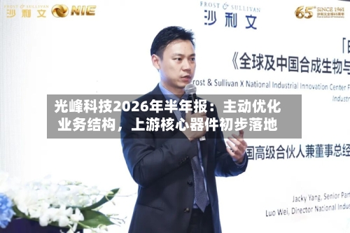 光峰科技2026年半年报：主动优化业务结构	，上游核心器件初步落地-第3张图片