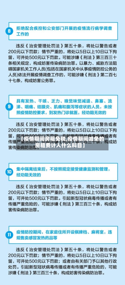 【疫情期间房租免税,疫情期间减免的房租费计入什么科目】