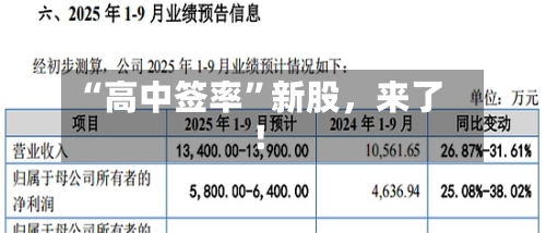 “高中签率”新股，来了！-第3张图片