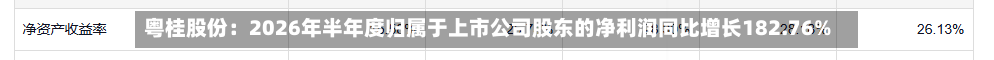 粤桂股份:2026年半年度归属于上市公司股东的净利润同比增长182.76%-第2张图片