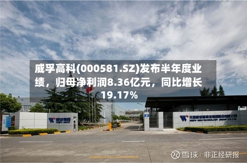 威孚高科(000581.SZ)发布半年度业绩，归母净利润8.36亿元，同比增长19.17%