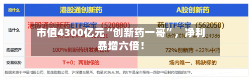 市值4300亿元“创新药一哥	”	，净利暴增六倍！-第2张图片